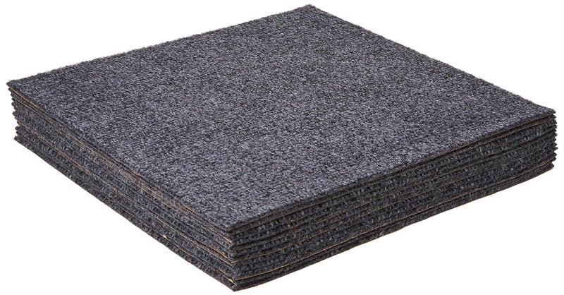 Achim Nexus Self Adhesive 12-Inch Carpet Floor Tiles, 12 Tiles - 12" x 12", Smoke Grey - Peel & Stick, DIY Flooring for Kitchen, Dining Room, Bedrooms & Bathrooms by Achim Home Decor - Image 1
